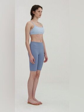 NOTHING WRITTEN - Biker Short Leggings Gray Blue | NWT